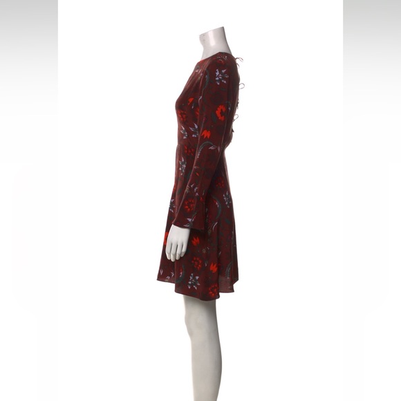 🔥🔥🔥NEW Sandro Sofia Silk Floral Bell Sleeves Dress - Picture 3 of 14